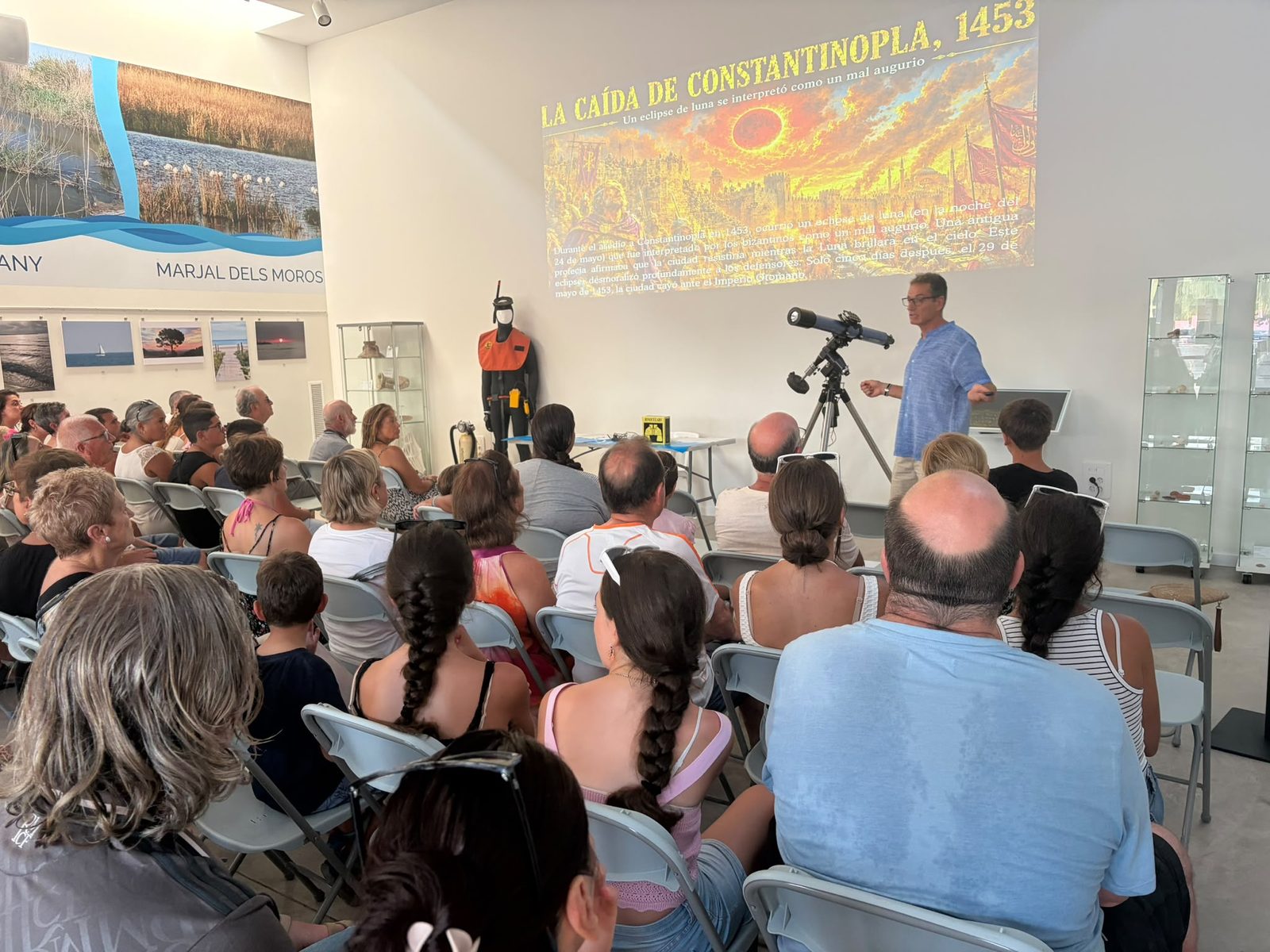 Charla sobre el eclipse total de Sol con proyección y telescopio en Puzol